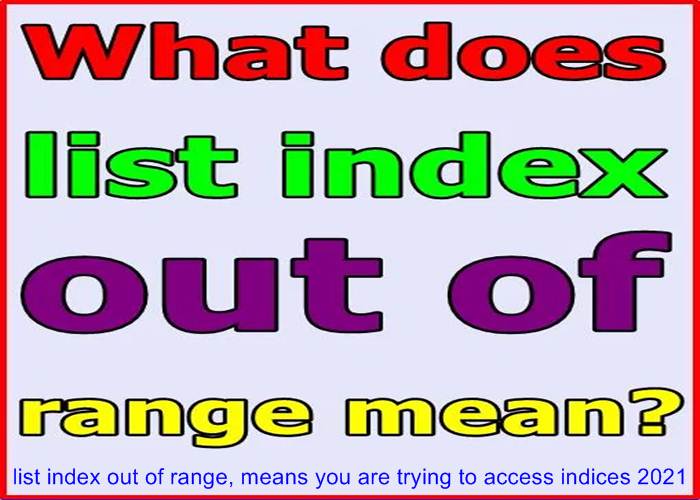 list index out of range