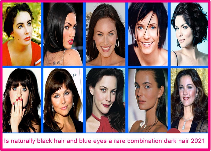 black hair blue eyes